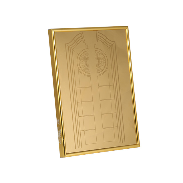 Ascensores Puertas Ti Gold Mirror Placa de acero inoxidable laminada en frío